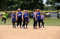 Steeleville Green Vs Trico Blue softball  at Sparta 6/18/16