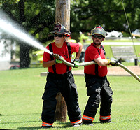 Campbell Hill Picnic-Firefighter Water fights